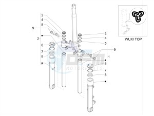 LIBERTY 125 IGET 4T 3V IE E4 ABS (EMEA) drawing Fork's components (Wuxi Top)