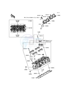 NINJA H2 / NINJA H2 CARBON ZX1000XHFA XX (EU ME A(FRICA) drawing Cylinder Head