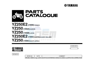 YZ250 (1SS9 1SSA 1SSB 1SSC 1SSC) drawing .1-Front-Page