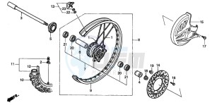 CR125R drawing FRONT WHEEL