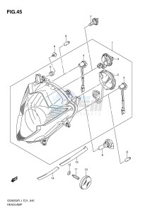 GSX650F (E21) Katana drawing HEADLAMP (GSX650FL1 E24)