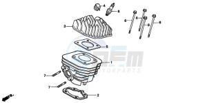 SRX90 50 drawing CYLINDER/CYLINDER HEAD