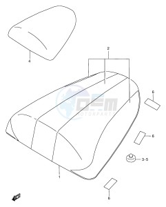 GSX-R750 (E2) drawing SEAT TAIL BOX (MODEL W)