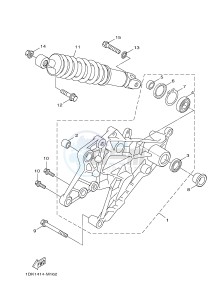 XC125R YW125 SKYLINER S (2PE2) drawing REAR ARM & SUSPENSION