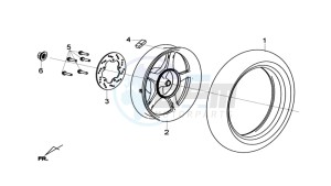 HD 2 125 drawing REAR WHEEL - REAR FORK