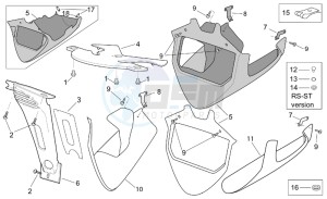 RSV 1000 Tuono drawing Front body - Lockups