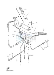 PW50 (2SA7 2SA8 2SA9) drawing STEERING HANDLE & CABLE