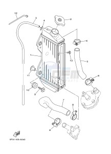 YZ85 YZ85LW (1SN4 1SN6 1SP4 1SP6) drawing RADIATOR & HOSE