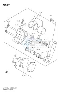 LT-Z400 (E28-E33) drawing FRONT CALIPER