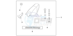 CBR1000RAA UK - (E / ABS HRC MKH) drawing HUGGER CANDY TAHTIAN BLUE