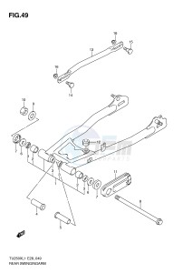 TU250X (E28) drawing REAR SWINGINGARM