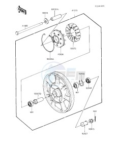 KZ 750 F [LTD SHAFT] (F1) [LTD SHAFT] drawing REAR WHEEL_HUB