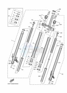 TRACER 9 GT MTT890D (BAP1) drawing FRONT FORK