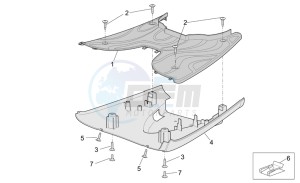 Scarabeo 50 2t e2 (eng. piaggio) drawing Central body II - Panel