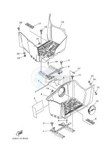 YFM700FWAD YFM70GPHG GRIZZLY 700 EPS (2UD8) drawing STAND & FOOTREST