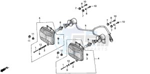 TRX200D FOURTRAX 200 drawing HEADLIGHT