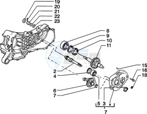 Zip 50 4T drawing Rear wheel shaft