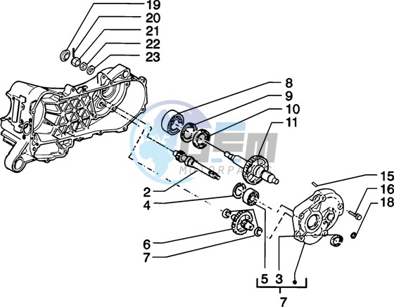 Rear wheel shaft