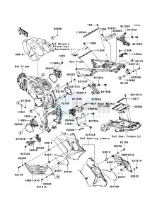 ZZR1400_ABS ZX1400D8F FR GB XX (EU ME A(FRICA) drawing Frame Fittings