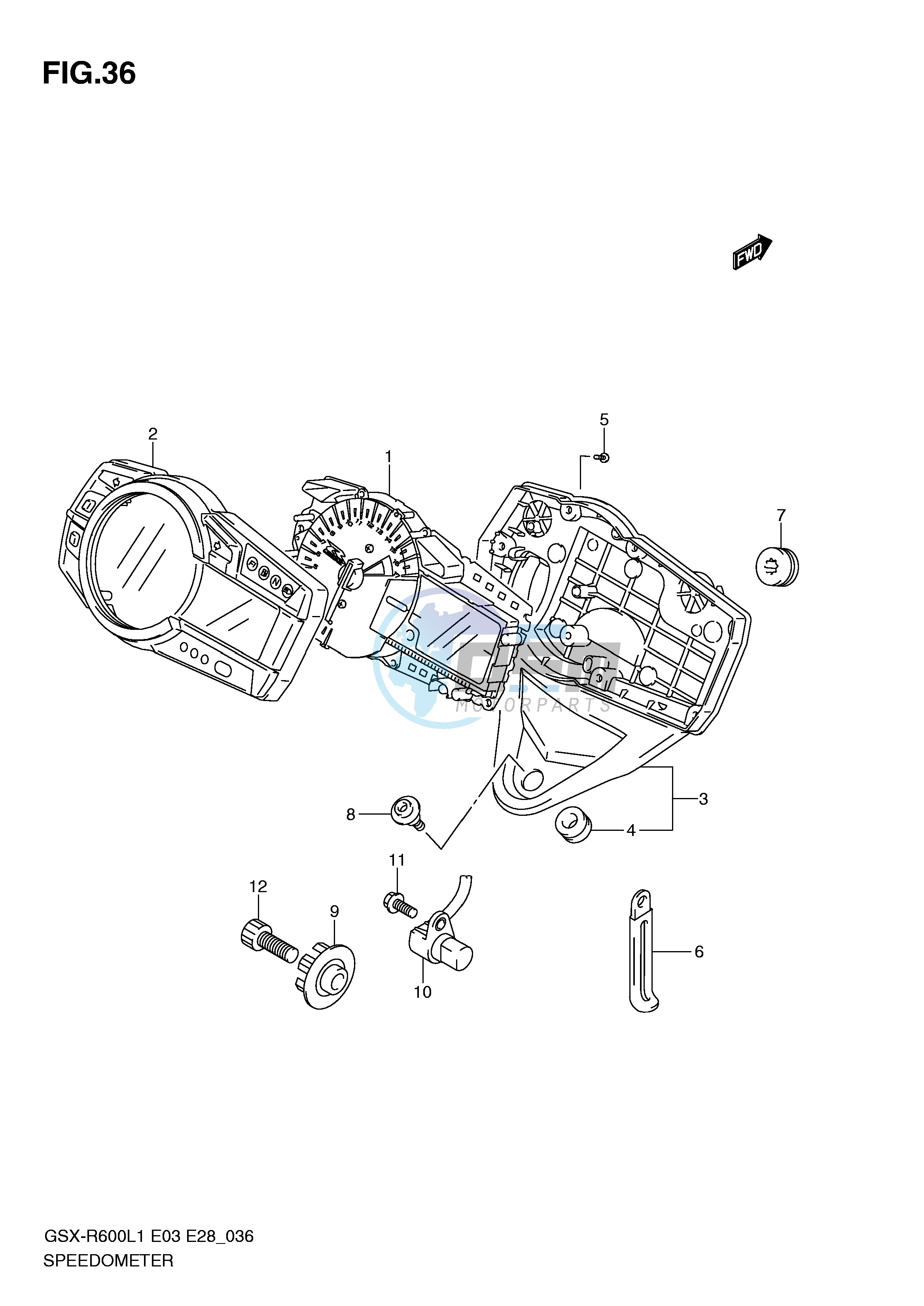 SPEEDOMETER (GSX-R600L1 E28)