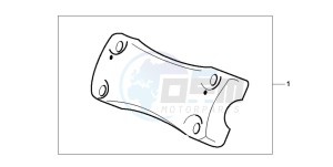 GL1500CT VALKYRIE drawing CHROME HANDLE CLAMP