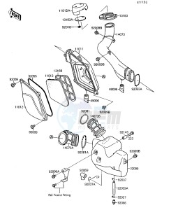 KSF 250 A [MOJAVE 250] (A3-A7) [MOJAVE 250] drawing AIR FILTER