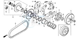 CH125 SPACY 125 drawing DRIVEN FACE