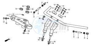 VT750DCA SHADOW SPIRIT drawing HANDLE PIPE/TOP BRIDGE