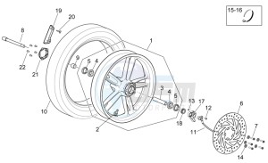 Scarabeo 300 Light e3 drawing Front wheel