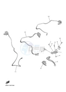 YZ450F (BR92) drawing HANDLE SWITCH & LEVER