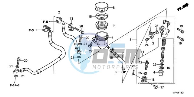 REAR BRAKE MASTER CYLINDER (CBF1000A/T/S)