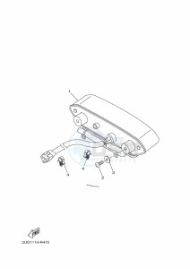 YFM700FWAD GRIZZLY 700 EPS (BDE2) drawing TAILLIGHT