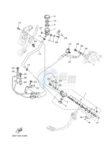 MTN850 MTN-850-A MT-09 ABS (BS29) drawing REAR MASTER CYLINDER