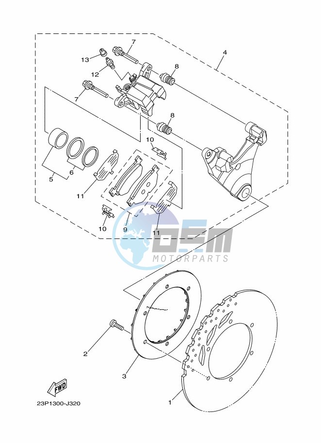 REAR BRAKE CALIPER