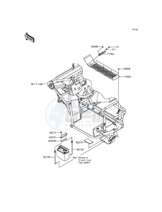 MULE 600 KAF400BGF EU drawing Engine Mount