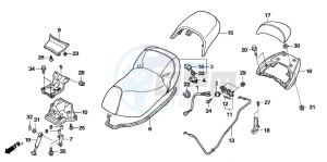 NSS250EX FORZA EX drawing SEAT/REAR SPOILER