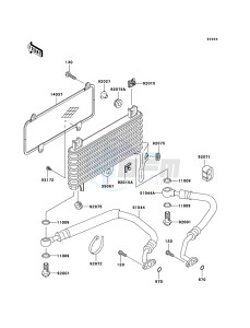 ZZR600 ZX600E6F GB XX (EU ME A(FRICA) drawing Oil Cooler