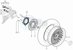 Beverly 350 4t 4v ie e3 Sport Touring drawing Rear Wheel