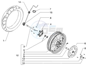 Beverly 200 drawing Front wheel