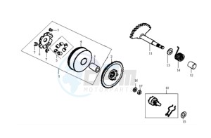 RED DEVIL 50 L6 drawing DRIVE PULLEY - GEARED SHAFT