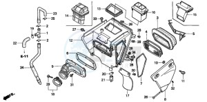 XR400R drawing AIR CLEANER