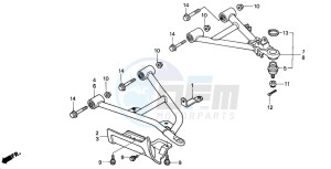 TRX350FM RANCHER 4X4S drawing FRONT ARM (2)