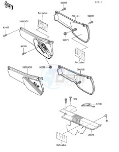 KL 250 D [KLR250] (D7-D9) [KLR250] drawing SIDE COVER_CHAIN CASE