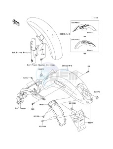 VN 1600 B [VULCAN 1600 MEAN STREAK] (B6F-B8FA) B7FA drawing FENDERS