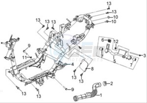 X'PRO 125 drawing FRAME / ENGINE MOUNT