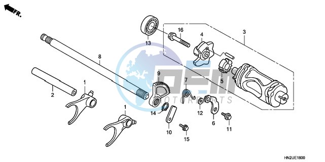 GEARSHIFT FORK/GEARSHIFT DRUM