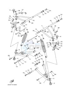 YFM700R YFM70RSBH RAPTOR 700R (2LSB) drawing FRONT SUSPENSION & WHEEL