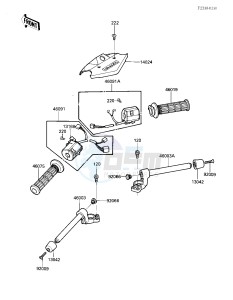 ZX 900 A [NINJA] (A3) NINJA 900 drawing HANDLEBAR