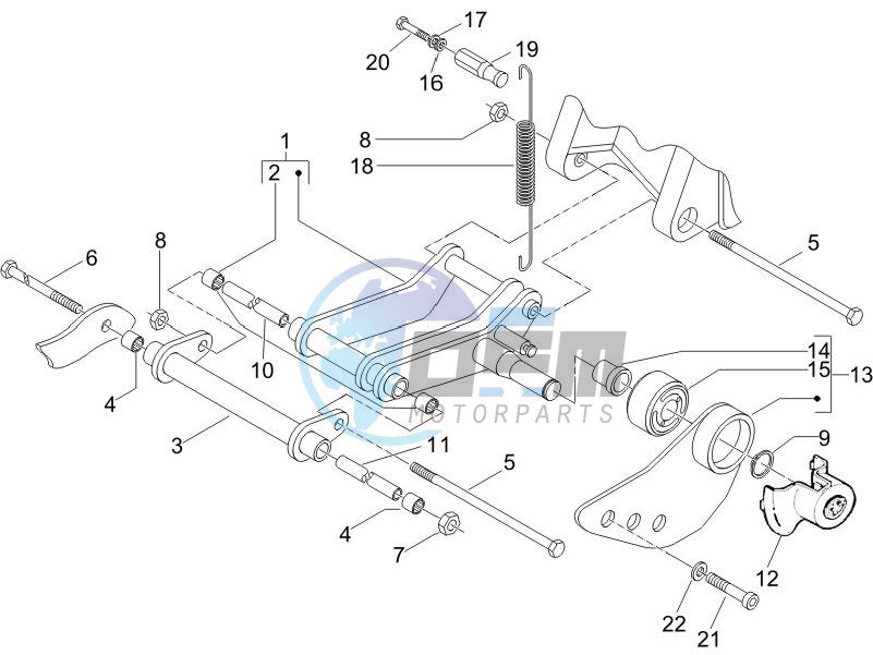 Swinging arm