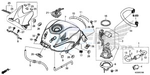 CBR250RF CBR250R Europe Direct - (ED) drawing FUEL TANK